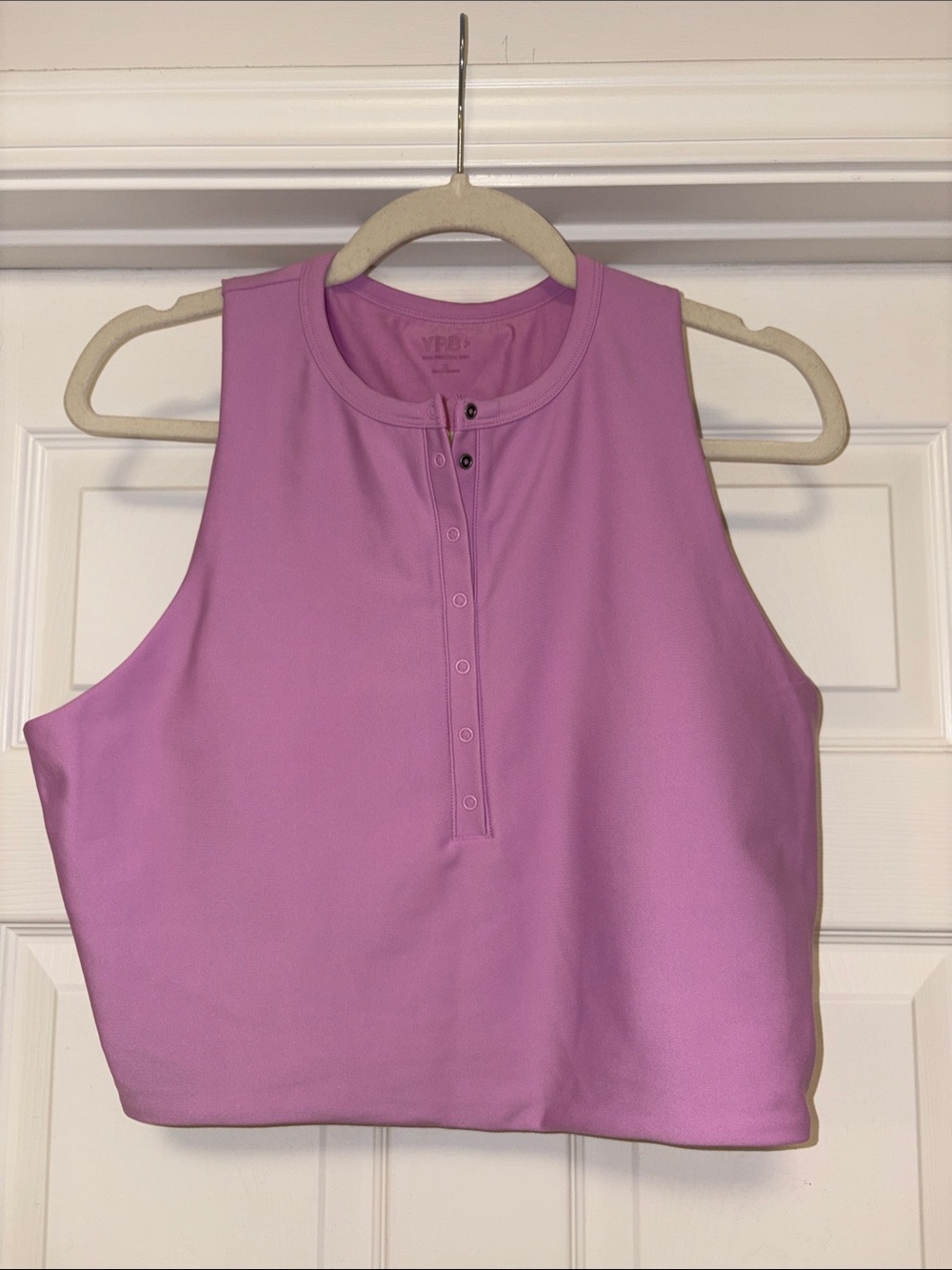 Abercrombie & Fitch Lavender/Pink Sleeveless Henley Tank
